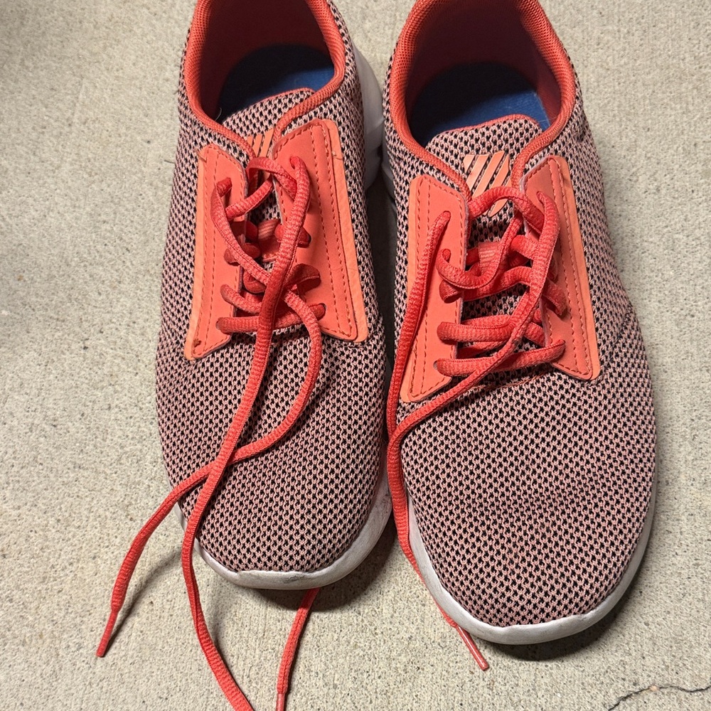 K-Swiss Red and Black Athletic Shoes